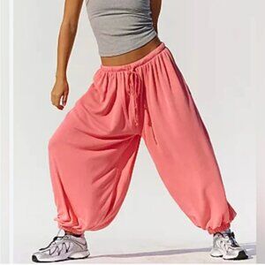 Free People Movement Momentum Joggers Super Wide Leg Pants Pink size L